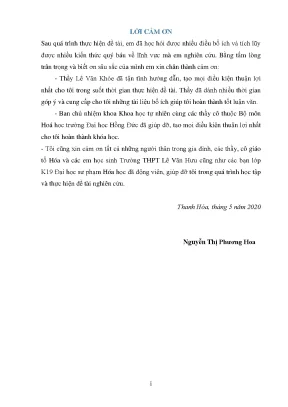Phân loại và phương pháp giải bài tập chương õi lưu huỳnh lớp 10 chương trình cơ bản để phát triển năng lực giải quyết vấn đề cho học sinh