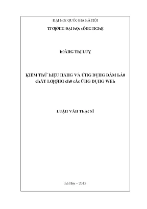 Luận văn kiểm thử hiệu năng và ứng dụng đảm bảo chất lượng cho các ứng dụng web
