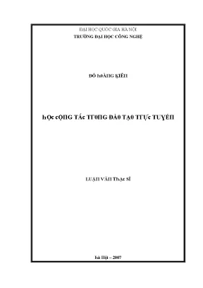 Luận văn học cộng tác trong đào tạo trực tuyến