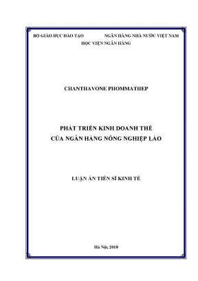 Phát triển kinh doanh thẻ của ngân hàng nông nghiệp lào