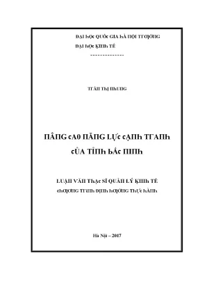 Luận văn nâng cao năng lực cạnh tranh của tỉnh bắc ninh