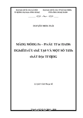 Luận văn màng mỏng fe pt cấu trúc nano