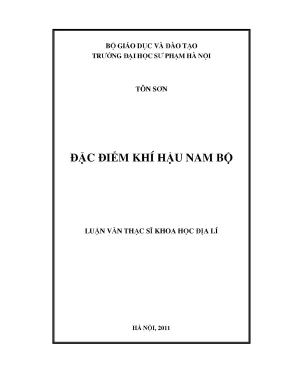 Luận văn đặc điểm khí hậu nam bộ