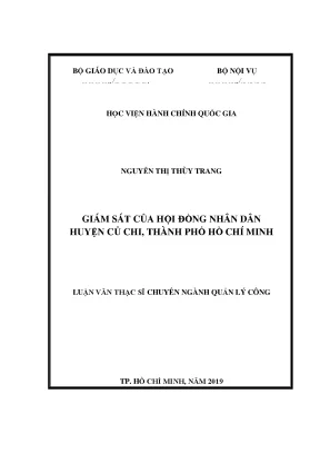 Luận văn giám sát của hội đồng nhân dân huyện củ chi thành phố hồ chí minh