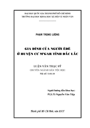 Gia đình của người êđê ở huyện cư mgar tỉnh đắc lắc