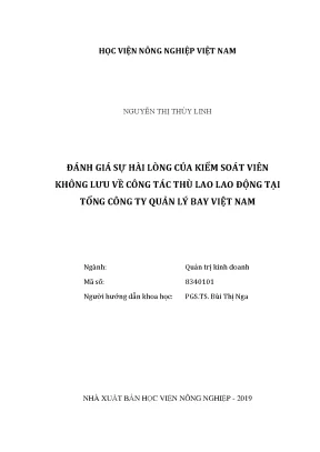 Luận văn đánh giá sự hài lòng của kiểm soát viên không lưu về công tác thù lao lao động tại tổng công ty quản lý bay việt nam