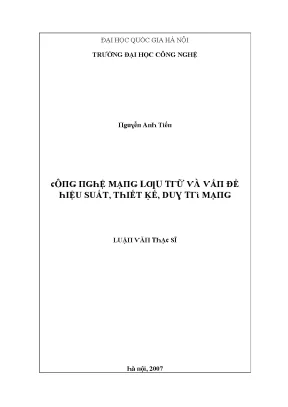 Luận văn công nghệ mạng lưu trữ và vấn đề hiệu suất thiết kế duy trì mạng