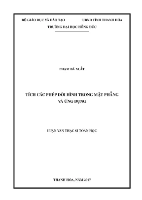 Tích các phép dời hình trong mặt phẳng và ứng dụng