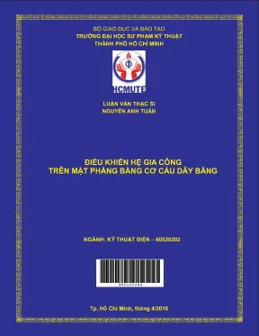 Điều khiển hệ gia công trên mặt phẳng bằng cơ cấu dây băng