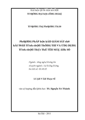 Luận văn phương pháp học bán giám sát cho bài toán trích chọn thông tin và ứng dụng trích chọn thực thể tên máy ảnh số