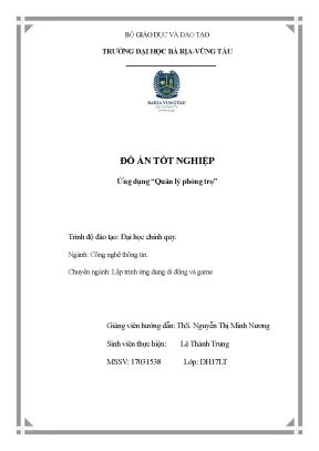 Luận văn ứng dụng quản lý phòng trọ
