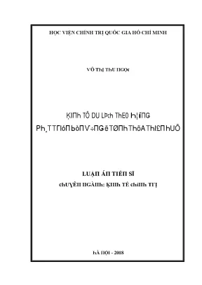 Luận văn kinh tế du lịch theo hướng phát triển bền vững ở tỉnh thừa thiên huế