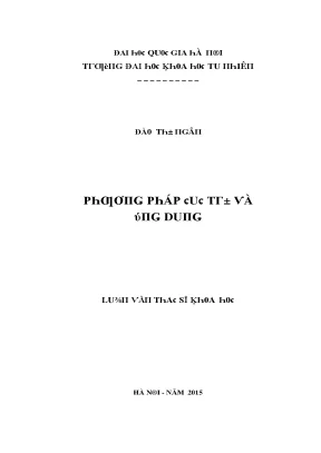 Luận văn thạc sĩ phương pháp cực trị và ứng dụng vnu lvts08w