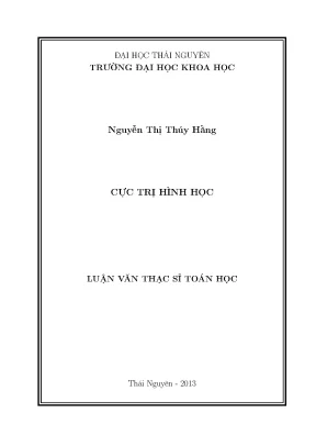Luận văn thạc sĩ cực trị hình học