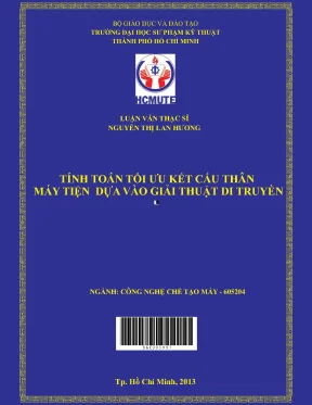 Tính toán tối ưu kết cấu thân máy tiện dựa vào giải thuật di truyền