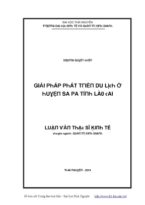 Luận văn giải pháp phát triển du lịch ở huyện sa pa tỉnh lào cai