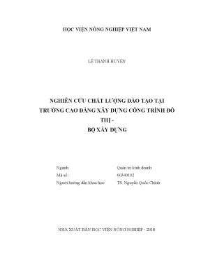 Luận văn nghiên cứu chất lượng đào tạo tại trường cao đẳng xây dựng công trình đô thị bộ xây dựng