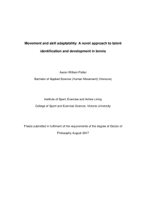 Movement and skill adaptability