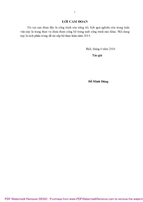 Luận văn đánh giá hiệu quả của một số chế phẩm thảo dược trong điều trị hội chứng hô hấp hchh trên gà tại thừa thiên huế