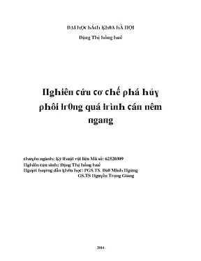 Luận văn nghiên cứu cơ chế phá hủy phôi trong quá trình cán nêm ngang