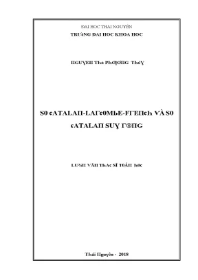 Luận văn số catalan larcombe french và số catalan suy rộng