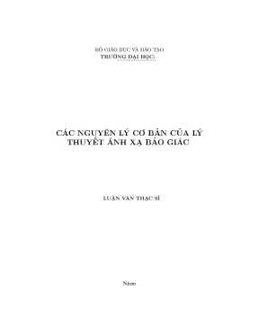 Các nguyên lý cơ bản của lý thuyết ánh xạ bảo giác