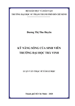 Luận văn kỹ năng sống của sinh viên trường đại học trà vinh