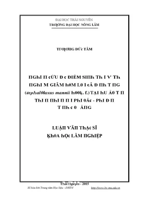 Luận văn nghiên cứu đặc điểm sinh thái và thử nghiệm giâm hom loài cây đỉnh tùng tại khu bảo tồn thiên nhiên nui phia oắc phia đén tỉnh cao bằng