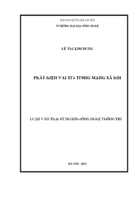 Luận văn phát hiện vai trò trong mạng xã hội