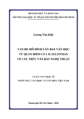 Luận văn vấn đề mô hình văn bản văn học từ quan điểm của iu m lotman về cấu trúc văn bản nghệ thuật