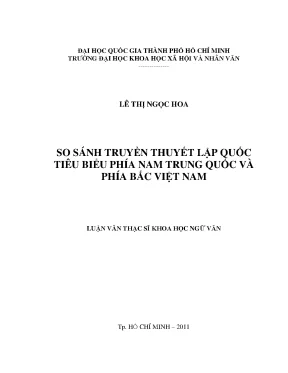 So sánh truyền thuyết lập quốc tiêu biểu phía nam trung quốc và phía bắc việt nam