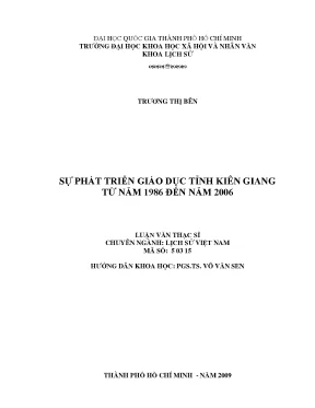 Sự phát triển giáo dục tỉnh kiên giang từ năm 1986 đến năm 2006