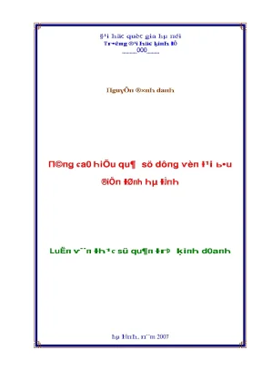 Luận văn nâng cao hiệu quả sử dụng vốn tại bưu điện tỉnh hà tĩnh