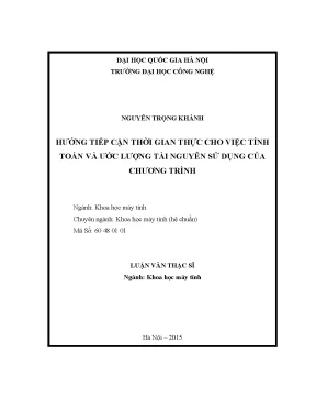 Luận văn hướng tiếp cận thời gian thực cho việc tính toán và ước lượng tài nguyên sử dụng của chương trình