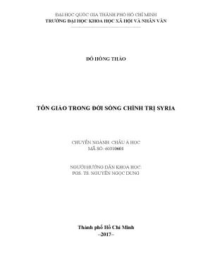 Tôn giáo trong đời sống chính trị syria
