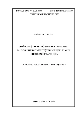 Hoàn thiện hoạt động marketing mĩ tại ngân hàng tmcp việt nam thịnh vượng chi nhánh thanh hóa