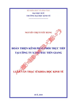 Luận văn hoàn thiện kênh phân phối trực tiếp tại công ty xăng dầu tiền giang