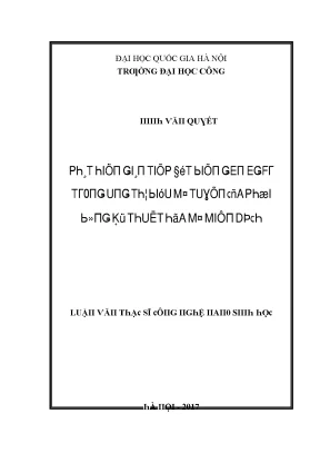 Luận văn phát hiện gián tiếp đột biến gen egfr trong ung thư biểu mô tuyến của phổi bằng kỹ thuật hóa mô miễn dịch