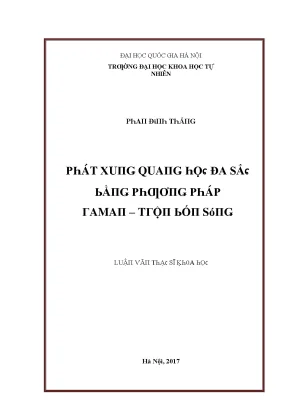 Luận văn thạc sĩ phát xung quang học đa sắc bằng phương pháp raman trộn bốn sóng vnu lvts08w