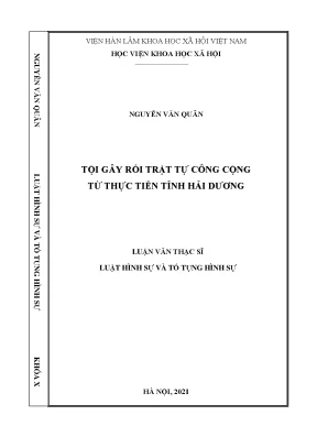 Luận văn tội gây rối trật tự công cộng từ thực tiễn tỉnh hải dương