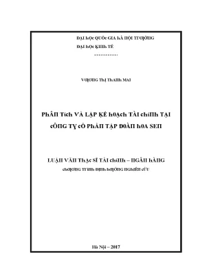 Luận văn phân tích và lập kế hoạch tài chính tại công ty cổ phần tập đoàn hoa sen