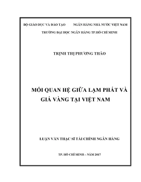 Luận văn mối quan hệ giữa lạm phát và giá vàng tại việt nam