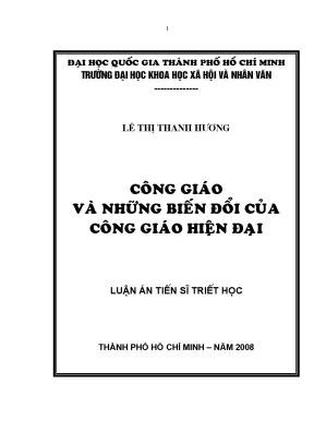 Công giáo và những biến đổi của công giáo hiện đại