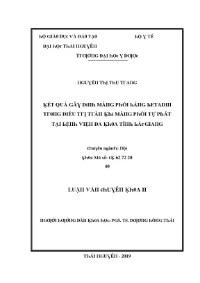 Luận văn kết quả gây dính màng phổi bằng betadin trong điều trị tràn khí màng phổi tự phát tại bệnh viện đa khoa tỉnh bắc giang