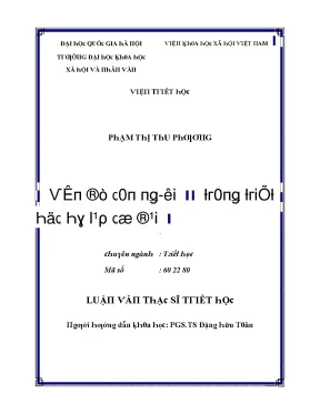Luận văn thạc sĩ vấn đề con người trong triết học hy lạp cổ đại
