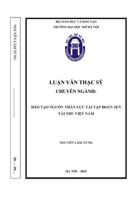 Đào tạo nguồn nhân lực tại tập đoàn sen tài thu việt nam