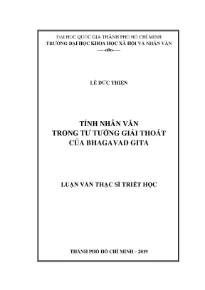 Tính nhân văn trong tư tưởng giải thoát của bhagavad gita