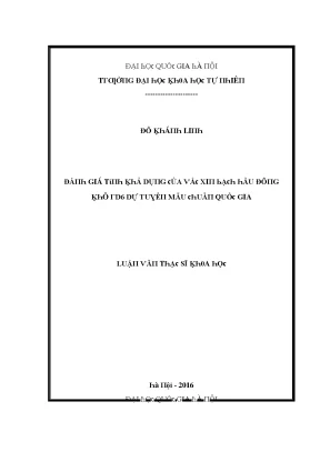 Luận văn thạc sĩ đánh giá tính khả dụng của vắc xin bạch hầu đông khô rd6 dự tuyển mẫu chuẩn quốc gia vnu lvts004