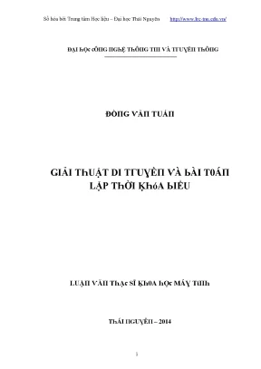 Luận văn giải thuật di truyền và bài toán lập thời khóa biểu