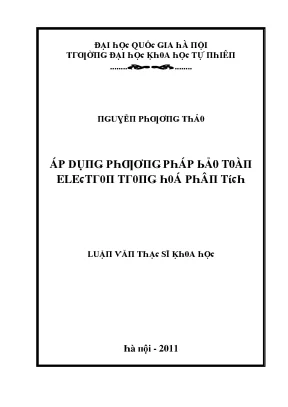 Luận văn thạc sĩ áp dụng phương pháp bảo toàn electron trong hóa phân tích vnu lvts004